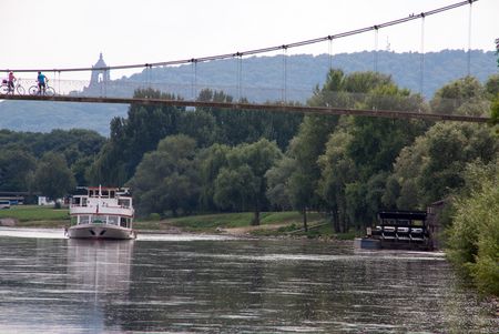 Uitzicht op de Porta Westfalica in Minden