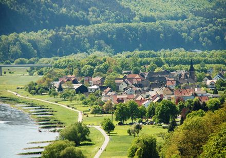 Uitzicht op Beverungen