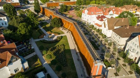 Luchtfoto van Bad Salzuflen met afstudeertorens