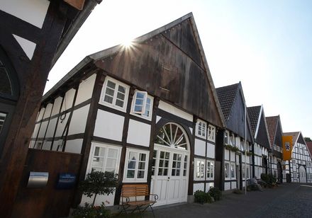 Vakwerkhuis in de zon