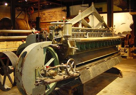 Spaltmaschine im Gerbereimuseum in Enger, Foto: H. Wurm
