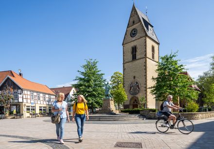 historisch stadscentrum met kerk