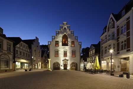 Brakel gemeentehuis bij nacht