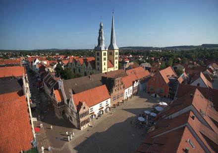 Lemgo marktplein van bovenaf
