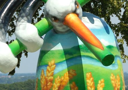 Kunstwerk Sculptuur in de natuur