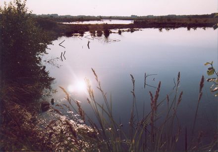 Meer met lichtreflectie