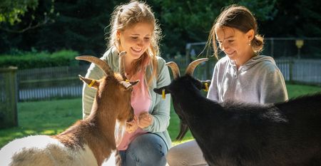 Thuisbasis Tierpark Olderdissen: mensen in de kinderboerderij