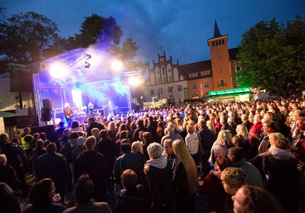 Mensen bij een concert op het bierfonteinfestival