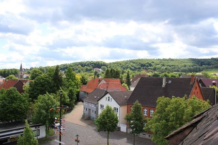 Uitzicht over Richterplatz in Nieheim